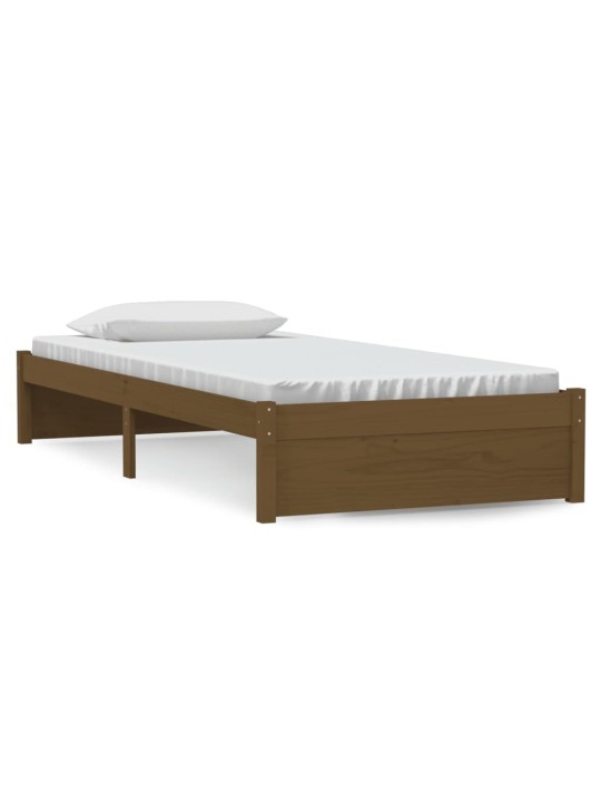 Rám postele medově hnědý masivní dřevo 90 x 190 cm jednolůžko