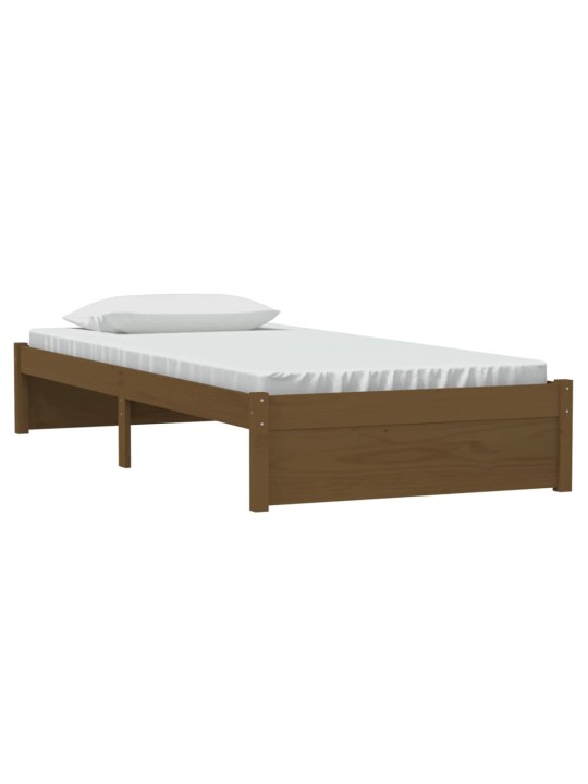 Rám postele medově hnědý masivní dřevo 90 x 190 cm jednolůžko