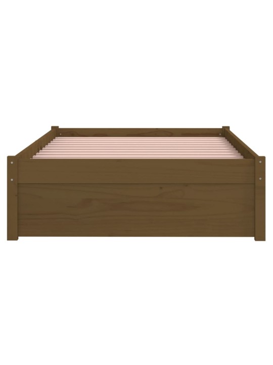 Rám postele medově hnědý masivní dřevo 90 x 190 cm jednolůžko
