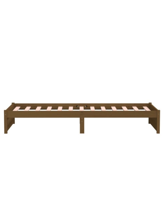 Rám postele medově hnědý masivní dřevo 90 x 190 cm jednolůžko