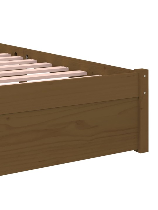 Rám postele medově hnědý masivní dřevo 90 x 190 cm jednolůžko