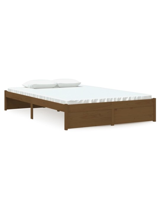 Rám postele medově hnědý masivní dřevo 120x190 cm malé 2lůžko