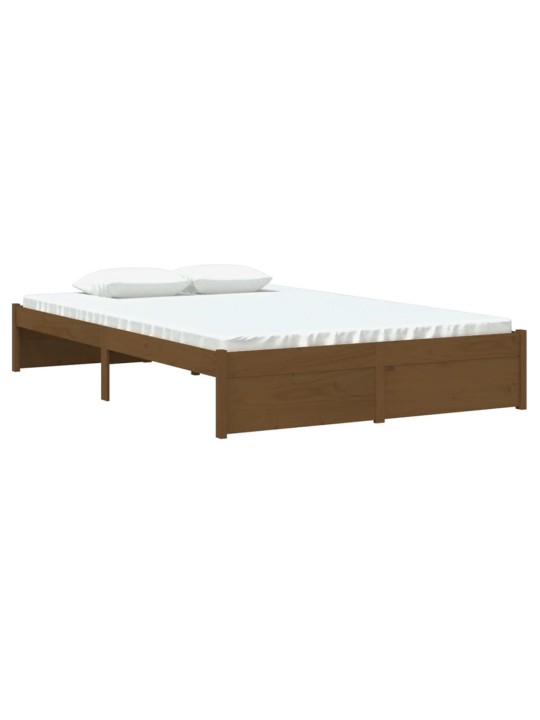 Rám postele medově hnědý masivní dřevo 120x190 cm malé 2lůžko
