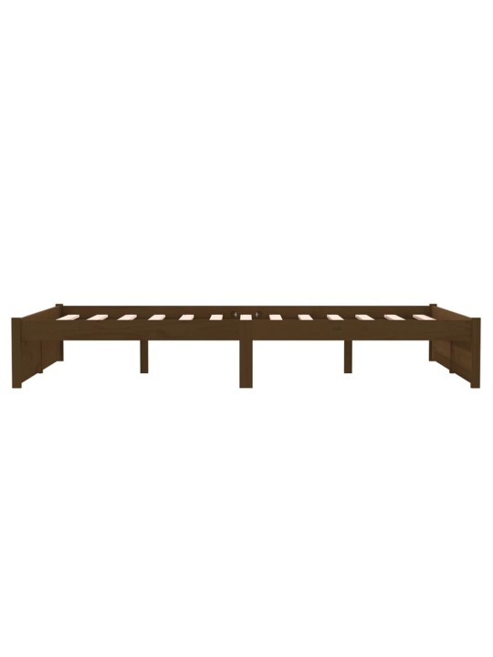 Rám postele medově hnědý masivní dřevo 120x190 cm malé 2lůžko
