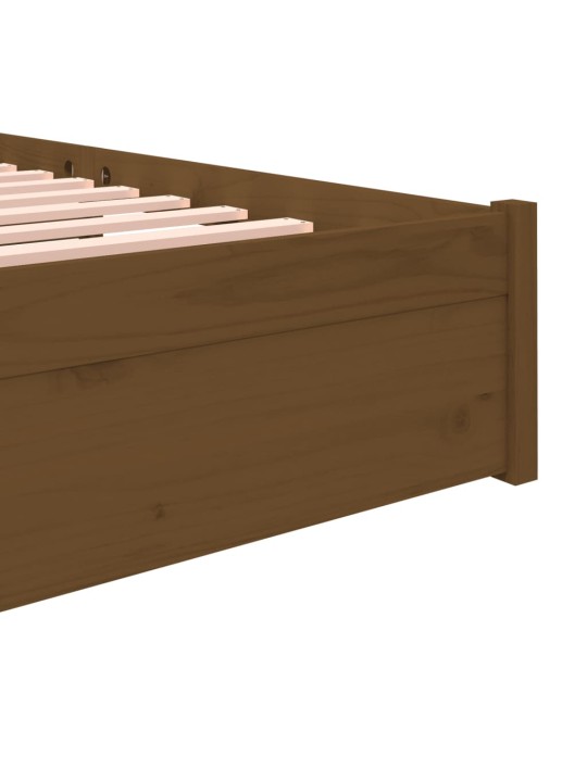 Rám postele medově hnědý masivní dřevo 120x190 cm malé 2lůžko