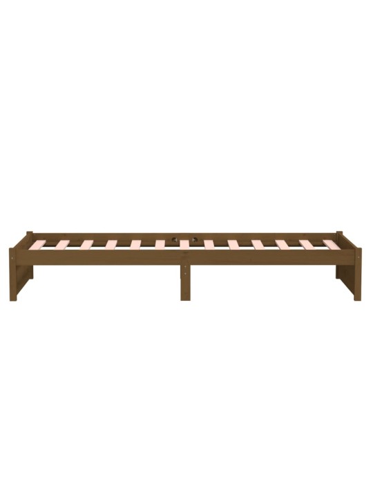Rám postele medově hnědý masivní dřevo 90 x 200 cm