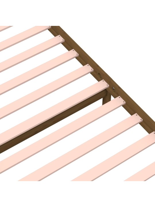 Rám postele medově hnědý masivní dřevo 90 x 200 cm