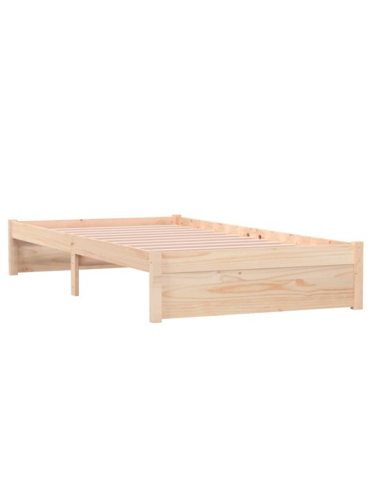 Rám postele bílý masivní dřevo 100 x 200 cm