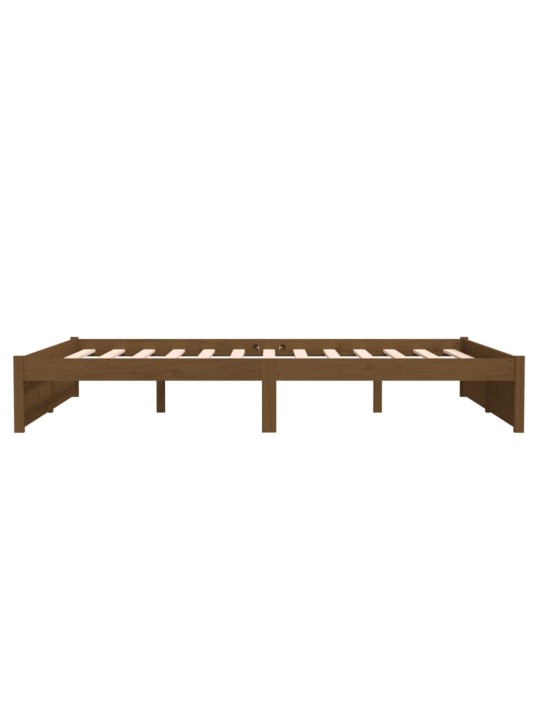Rám postele medově hnědý masivní dřevo 150 x 200 cm King Size