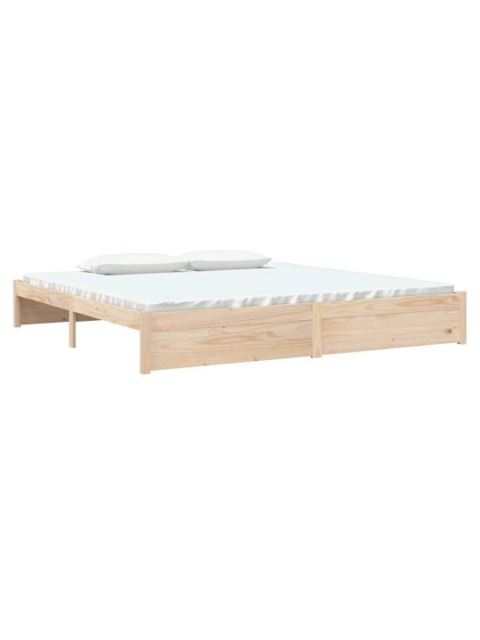 Rám postele bez matrace masivní dřevo 200 x 200 cm