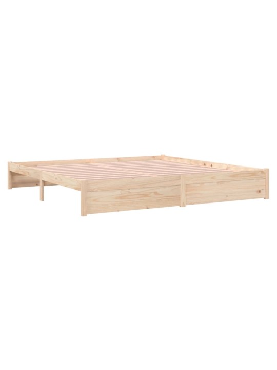Rám postele bez matrace masivní dřevo 200 x 200 cm