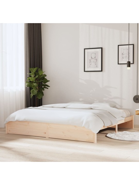Rám postele bez matrace masivní dřevo 200 x 200 cm
