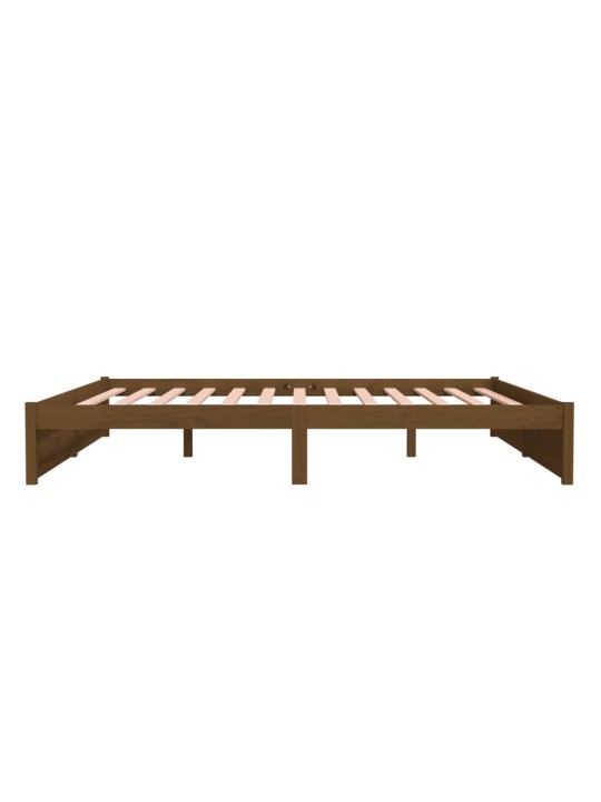 Rám postele medově hnědý masivní dřevo 200 x 200 cm