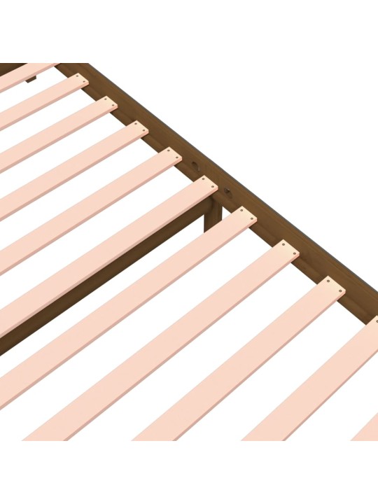 Rám postele medově hnědý masivní dřevo 200 x 200 cm
