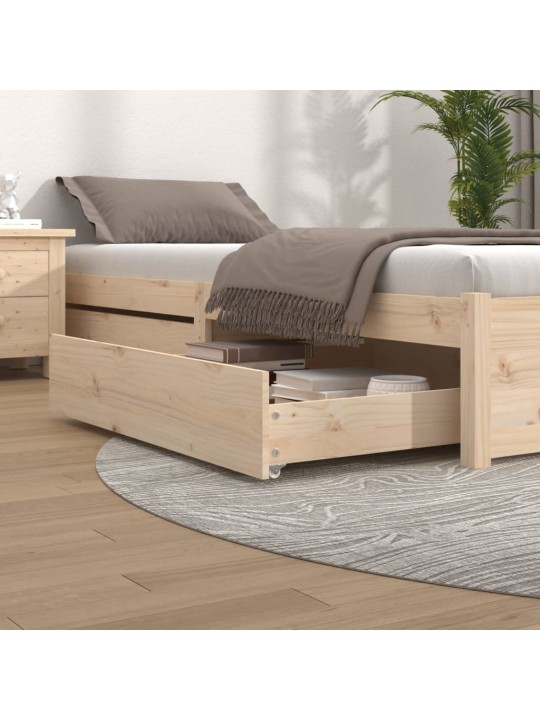 Zásuvky pod postel 2 ks masivní borové dřevo