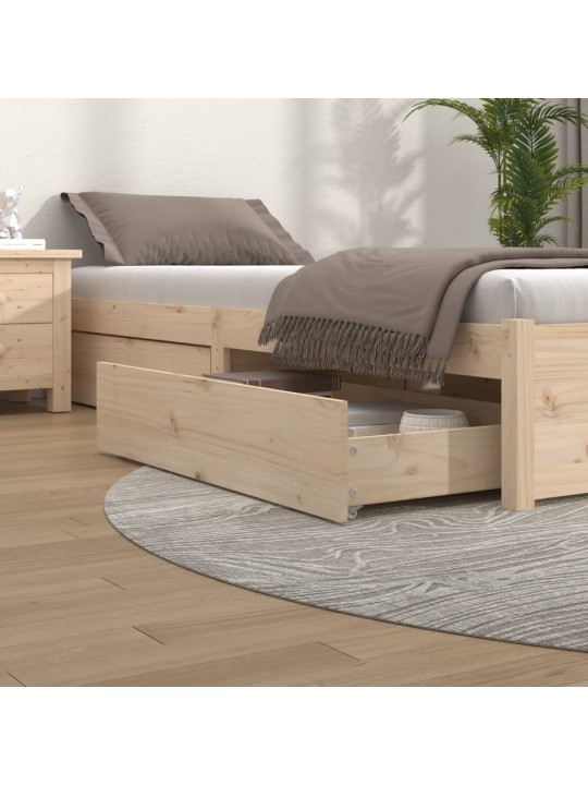 Zásuvky pod postel 4 ks masivní borové dřevo