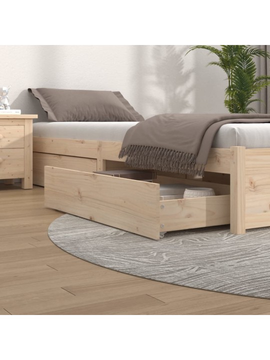 Zásuvky pod postel 4 ks masivní borové dřevo