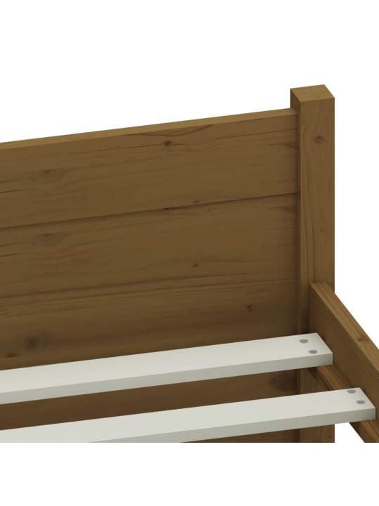 Rám postele medově hnědý masivní dřevo 75x190cm malé jednolůžko