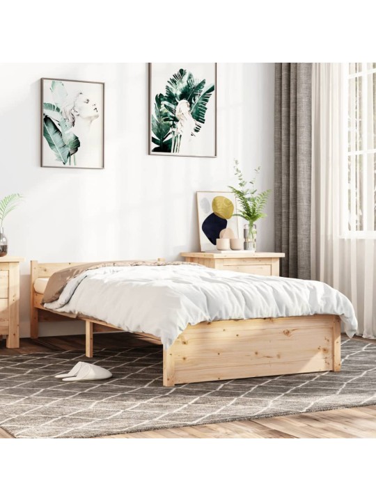 Rám postele masivní dřevo 90 x 190 cm Single