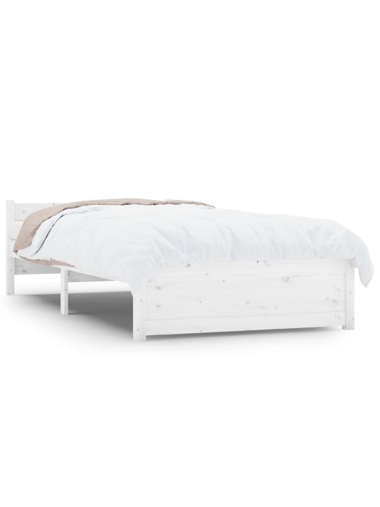 Rám postele bílý masivní dřevo 90 x 190 cm jednolůžko