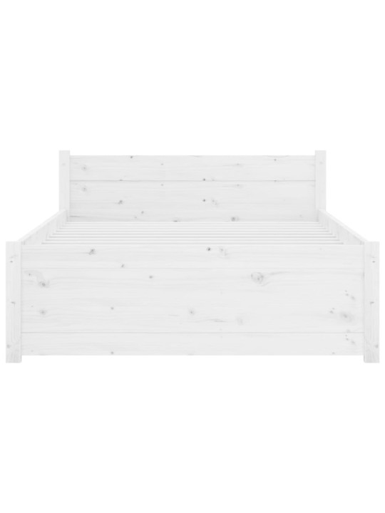 Rám postele bílý masivní dřevo 90 x 190 cm jednolůžko