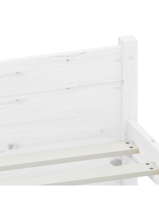 Rám postele bílý masivní dřevo 90 x 190 cm jednolůžko