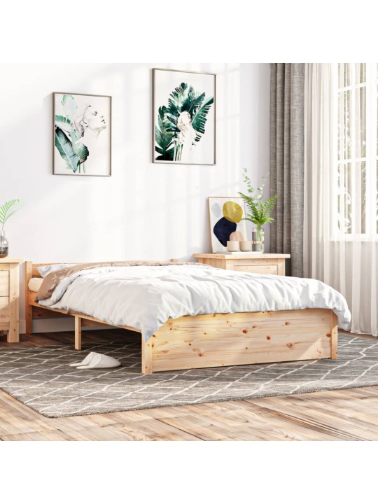 Rám postele bez matrace masivní dřevo 120 x 200 cm