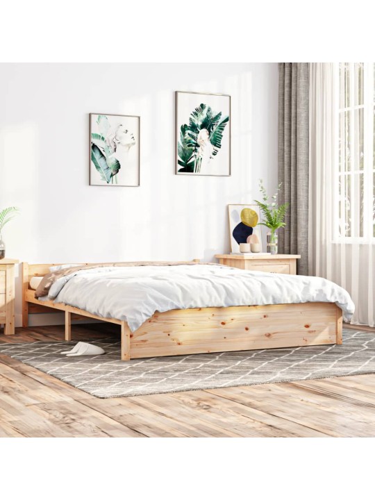 Rám postele masivní dřevo 150 x 200 cm King Size