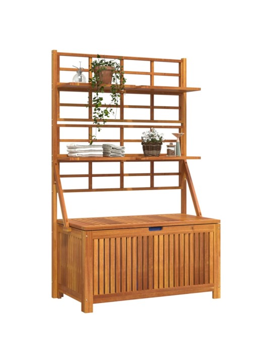 Úložný box s treláží 99 x 50 x 160 cm masivní akáciové dřevo