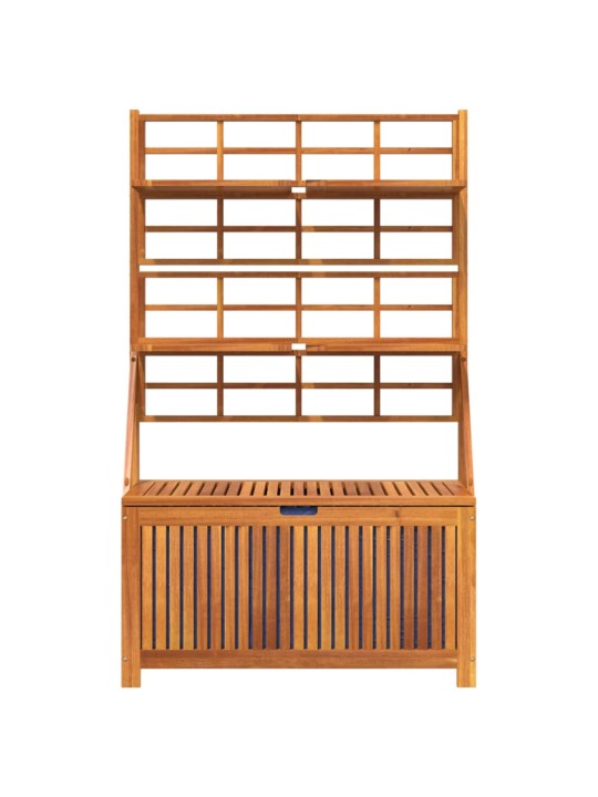 Úložný box s treláží 99 x 50 x 160 cm masivní akáciové dřevo