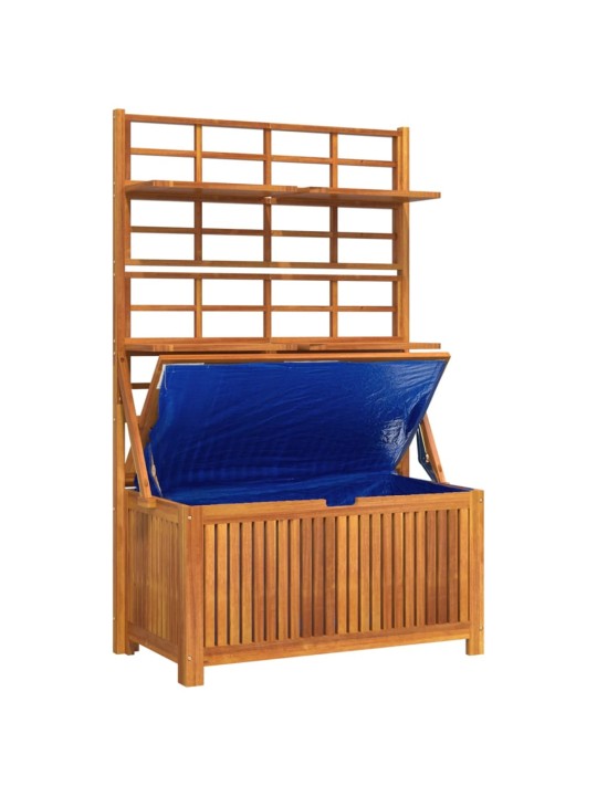 Úložný box s treláží 99 x 50 x 160 cm masivní akáciové dřevo