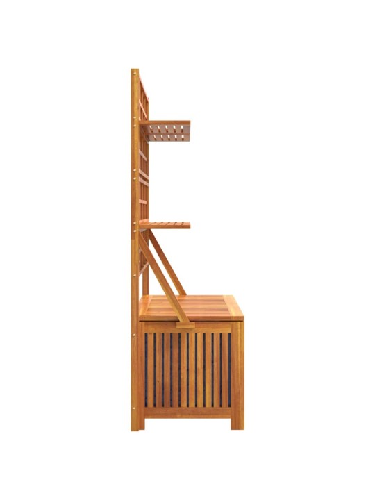Úložný box s treláží 99 x 50 x 160 cm masivní akáciové dřevo