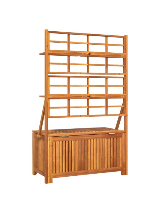 Úložný box s treláží 99 x 50 x 160 cm masivní akáciové dřevo