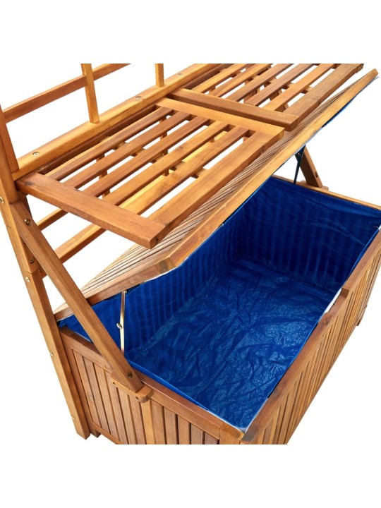 Úložný box s treláží 99 x 50 x 160 cm masivní akáciové dřevo