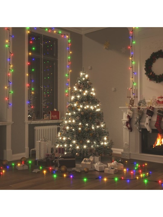 Světelný LED řetěz s 300 LED diodami vícebarevný 30 m PVC