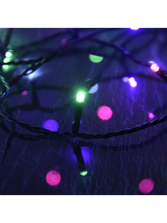 Světelný LED řetěz s 300 LED diodami pastelový barevný 30 m PVC