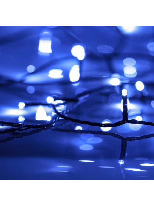 Světelný LED řetěz se 2 000 LED diodami modrý 200 m PVC