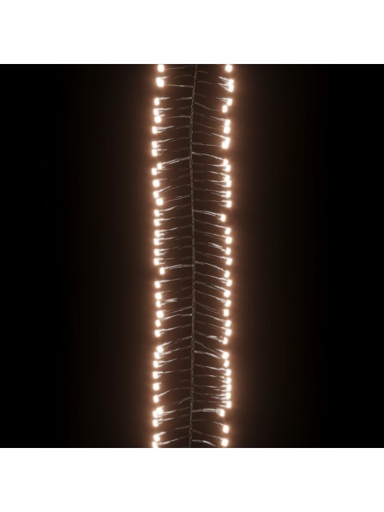 Světelný LED řetěz trs se 400 LED diodami teplý bílý 7,4 m PVC