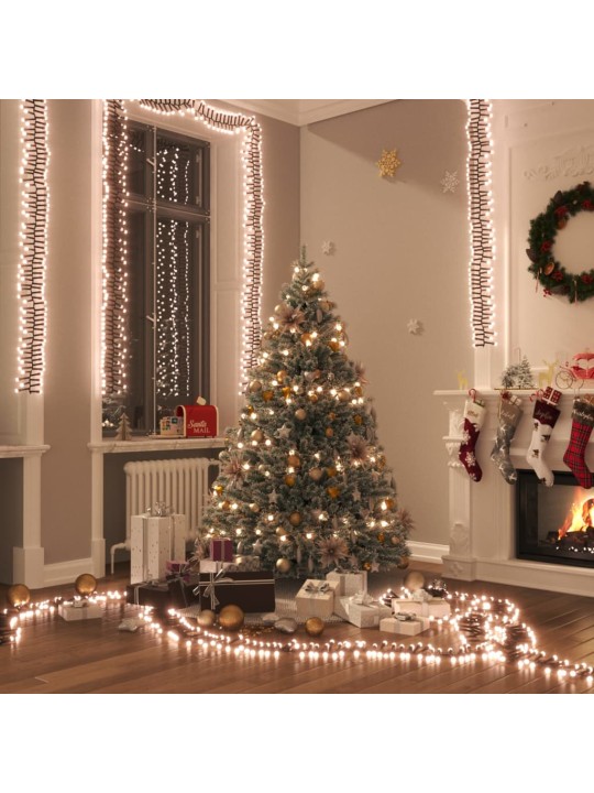 Světelný LED řetěz trs se 400 LED diodami teplý bílý 7,4 m PVC