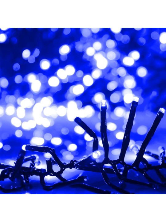 Světelný LED řetěz trs s 1 000 LED diodami modrý 11 m PVC