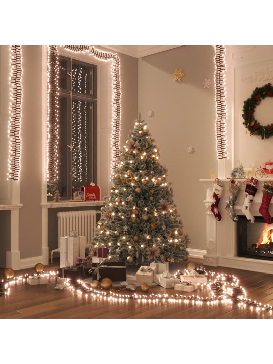 Světelný LED řetěz trs s 2 000 LED diodami teplý bílý 17 m PVC