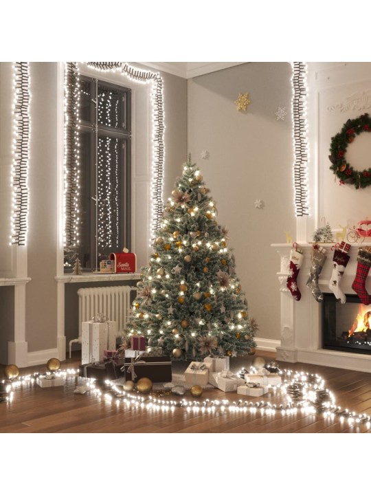 Světelný LED řetěz trs s 2000 LED diodami studený bílý 17 m PVC