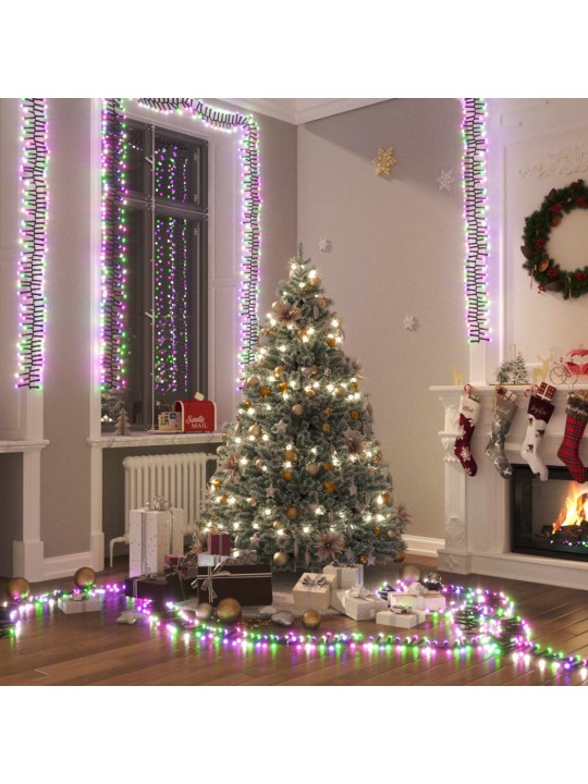 Světelný LED řetěz trs se 2 000 LED pastelový barevný 17 m PVC