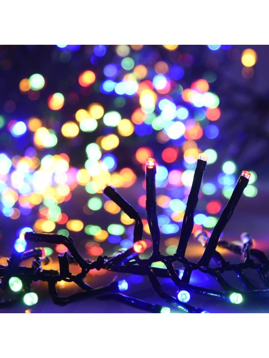 Světelný led řetěz trs se 3000 led diodami vícebarevný 23 m pvc