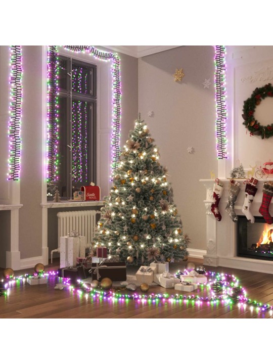 Světelný LED řetěz trs se 3 000 LED pastelový barevný 23 m PVC