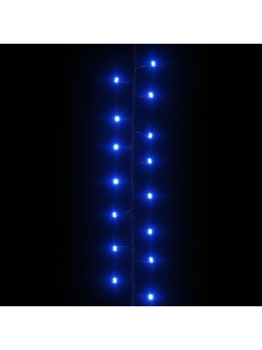Kompaktní LED řetěz se 400 LED diodami modrý 13 m PVC