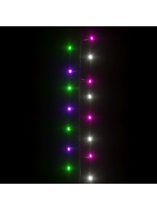 Světelný LED řetěz se 400 LED diodami pastelový barevný 13m PVC