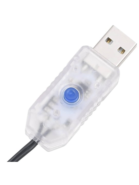 Světelný LED řetěz se 400 LED diodami pastelový barevný 13m PVC