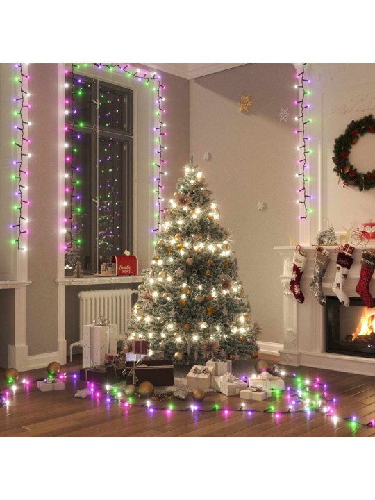 Světelný LED řetěz se 400 LED diodami pastelový barevný 13m PVC