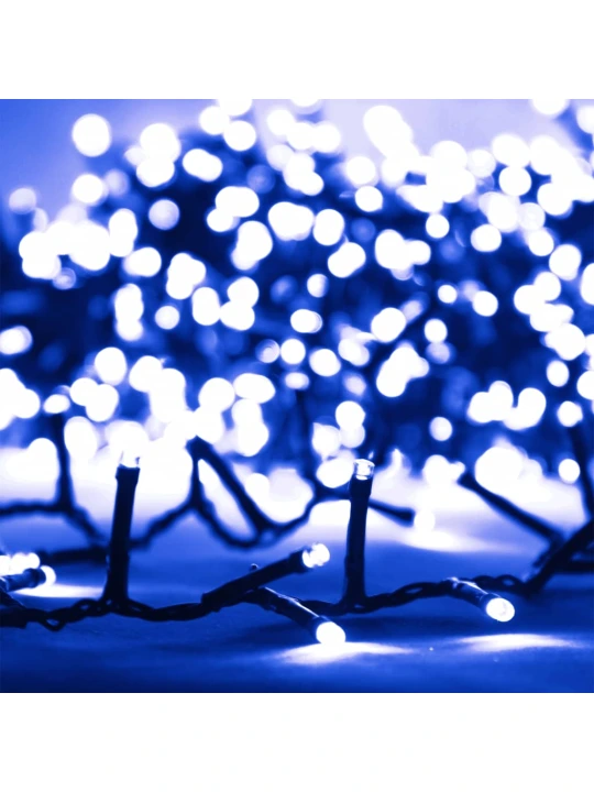 Kompaktní LED řetěz s 1 000 LED diodami modrý 25 m PVC